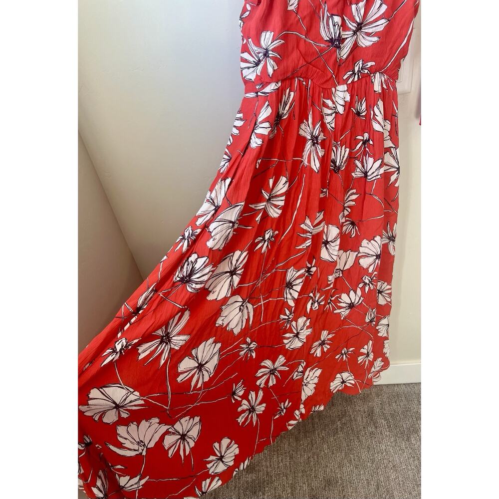 Jason Wu Collective Womens Tie Shoulder Midi Dress Red Size 2, Flowy Beach - Picture 6 of 13